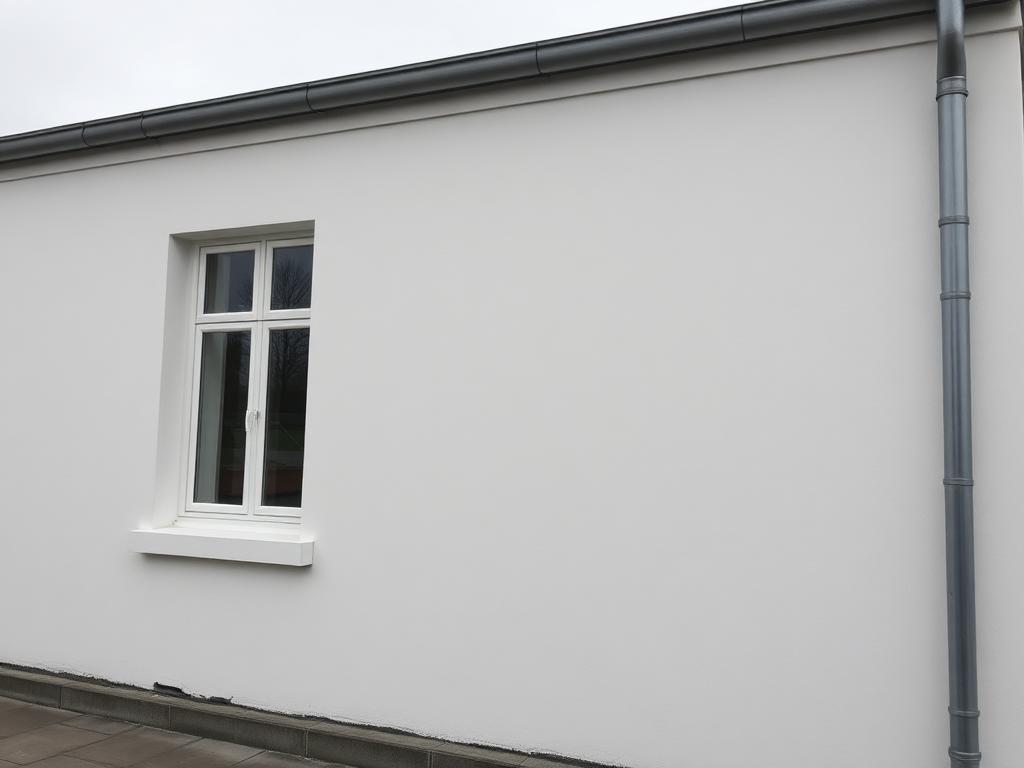 The same facade repaired and repainted